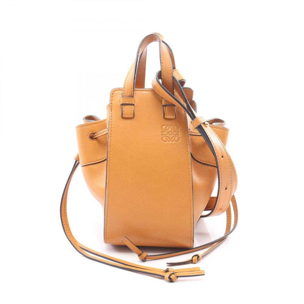 Loewe Hammock Drawstring Top Handle Bag Leather Brown
